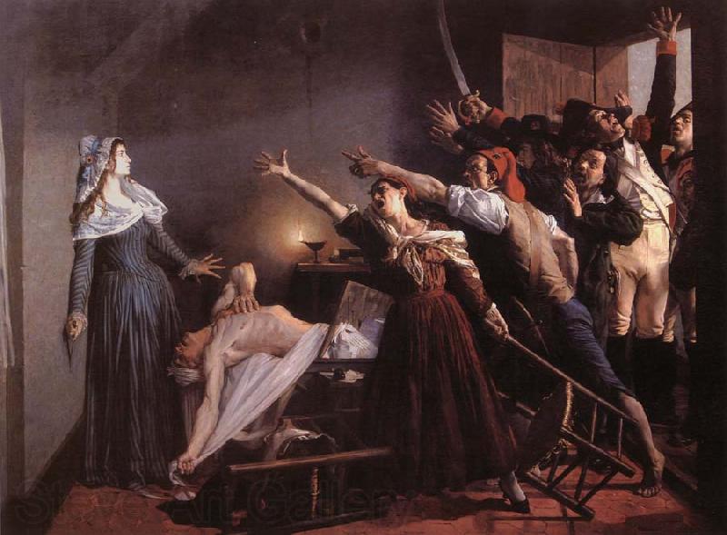 Weerts Jean Joseph l'Assassinat de Marat Germany oil painting art